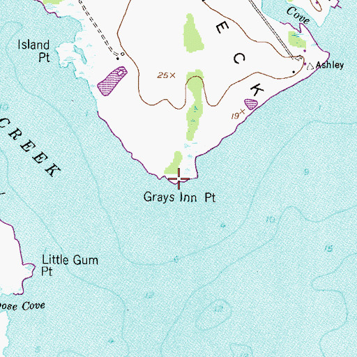 Topographic Map of Grays Inn Point, MD