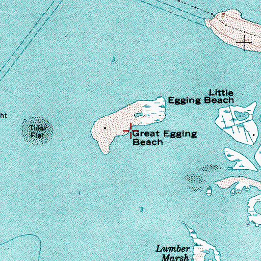 Topographic Map of Great Egging Beach, MD