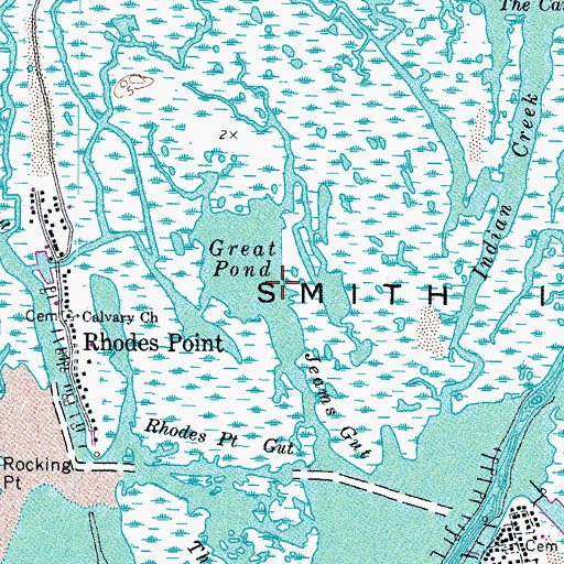 Topographic Map of Great Pond, MD
