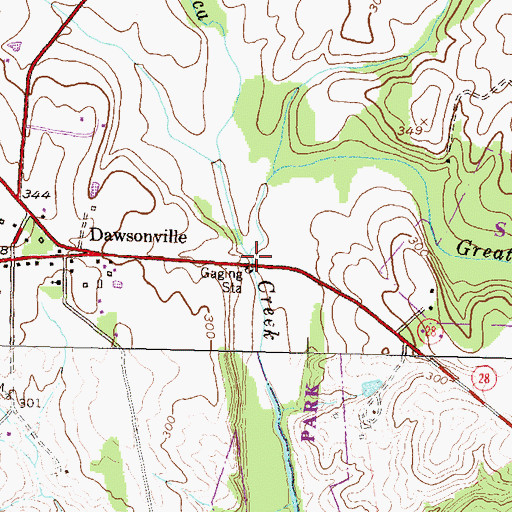 Topographic Map of Great Seneca Creek, MD