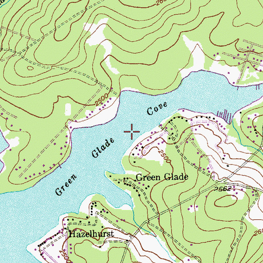 Topographic Map of Green Glade Cove, MD