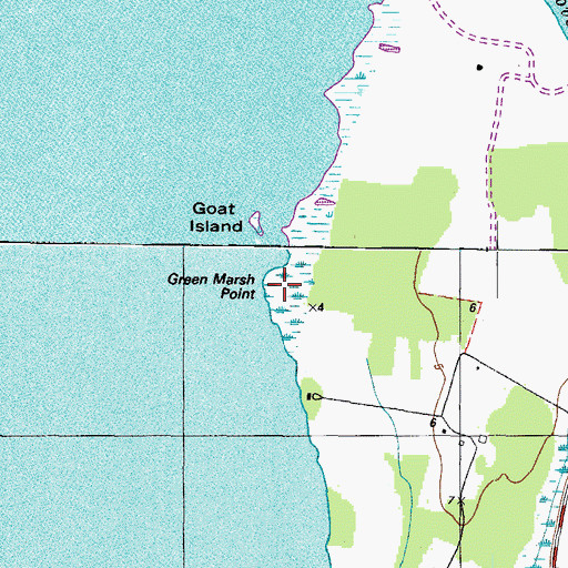 Topographic Map of Green Marsh Point, MD