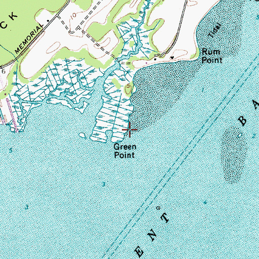 Topographic Map of Green Point, MD