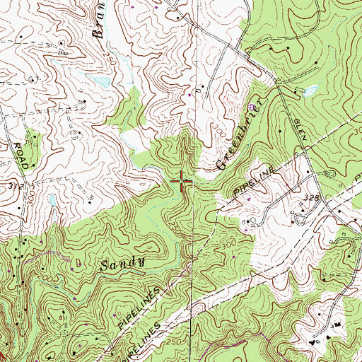 Topographic Map of Greenbrier Branch, MD