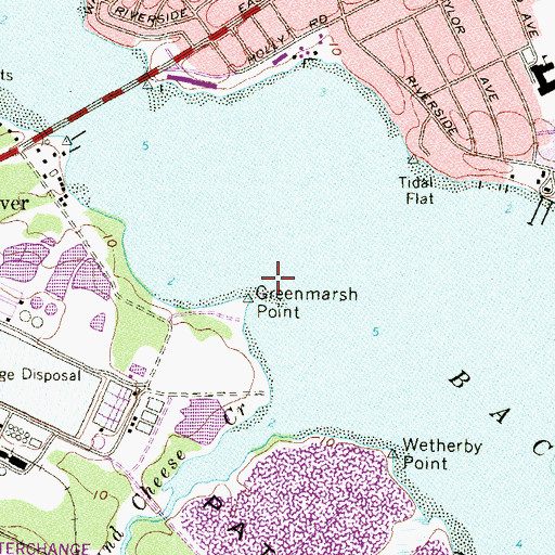 Topographic Map of Greenmarsh Point, MD