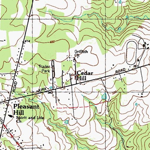 Topographic Map of Griffith Church, MD
