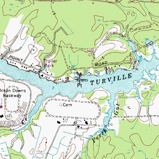 Topographic Map of Gum Point, MD