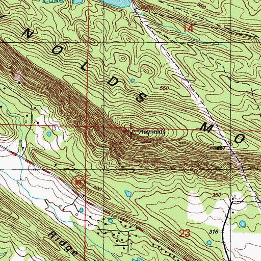 Topographic Map of Reynolds Mountain, AR