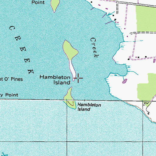 Topographic Map of Hambleton Island, MD