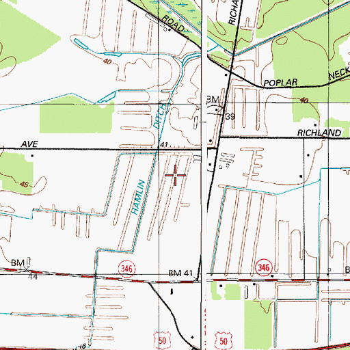 Topographic Map of Hamlin Ditch, MD