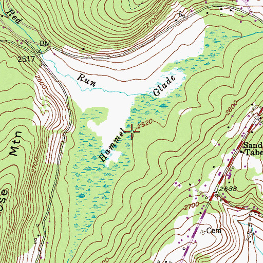 Topographic Map of Hammel Glade, MD