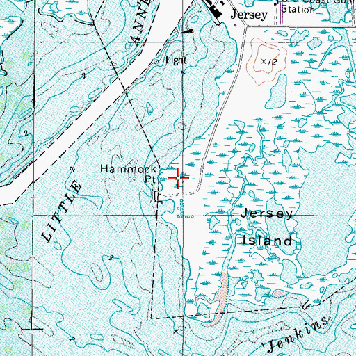 Topographic Map of Hammock Point, MD
