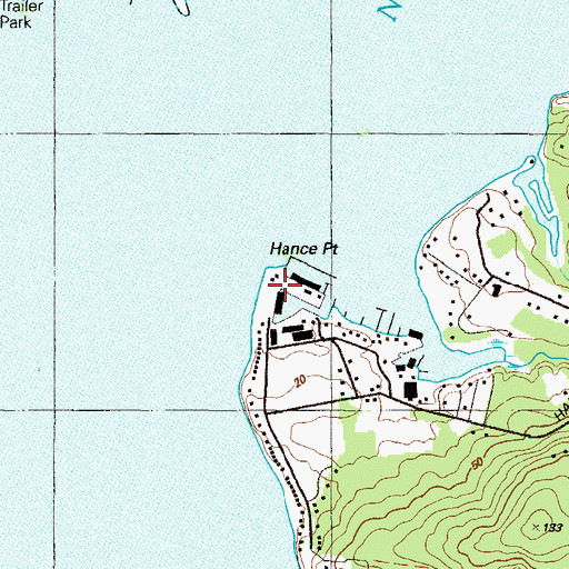 Topographic Map of Hance Point, MD