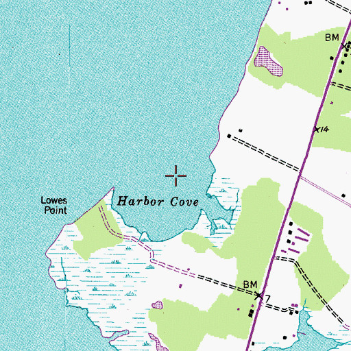 Topographic Map of Harbor Cove, MD
