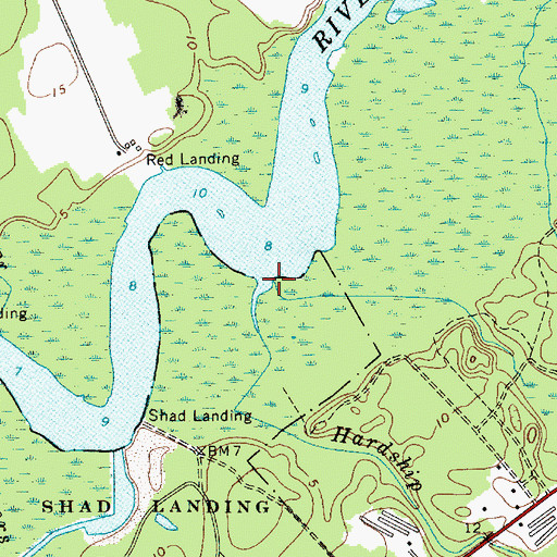 Topographic Map of Hardship Branch, MD
