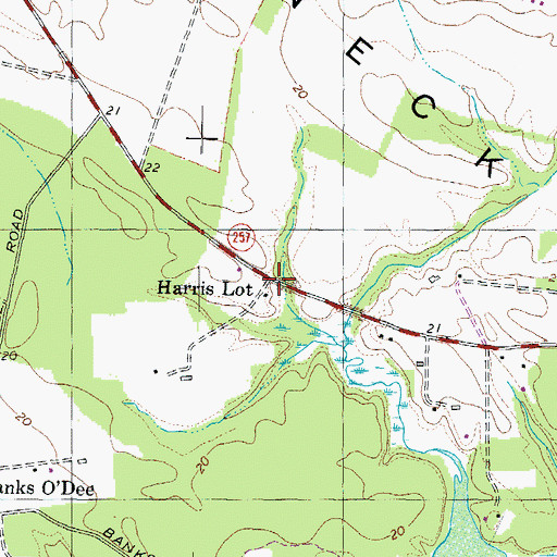 Topographic Map of Harris Lot, MD