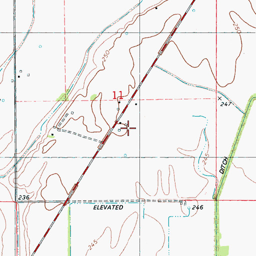 Topographic Map of Riggs, AR