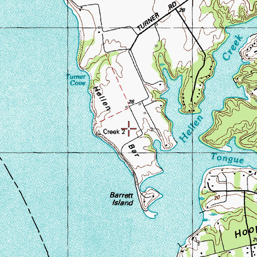 Topographic Map of Hellen Bar, MD