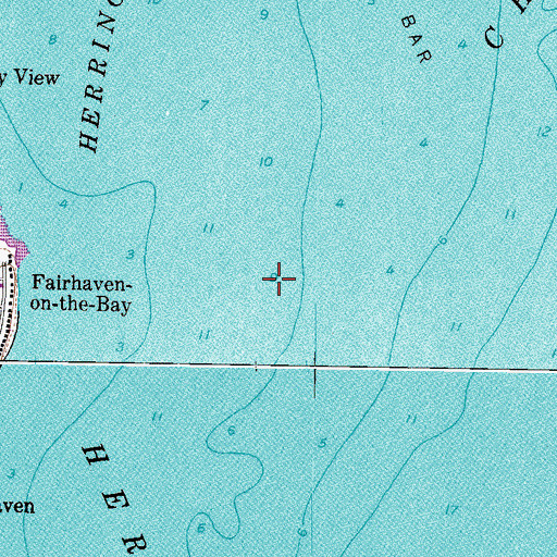 Topographic Map of Herring Bay, MD