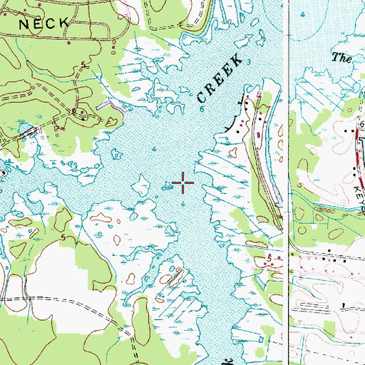 Topographic Map of Herring Creek, MD