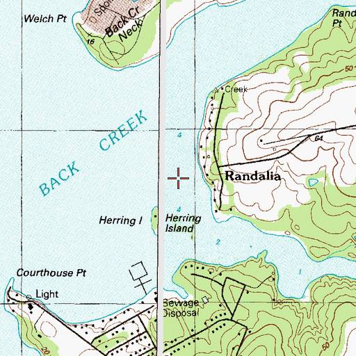 Topographic Map of Herring Creek, MD