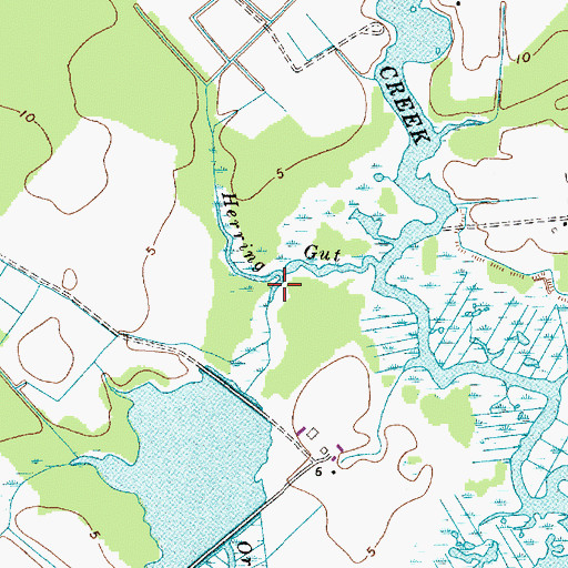 Topographic Map of Herring Gut, MD