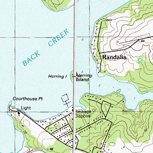 Topographic Map of Herring Island, MD