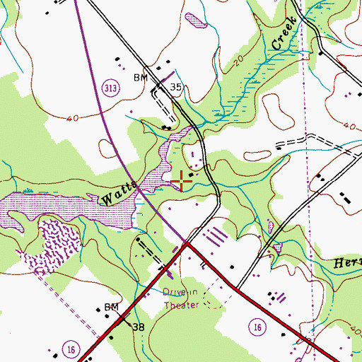 Topographic Map of Herring Run, MD