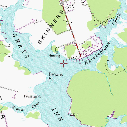 Topographic Map of Herringtown Creek, MD