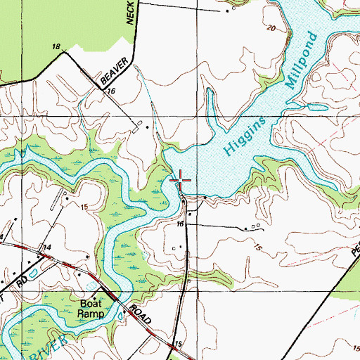 Topographic Map of Higgins Millpond, MD