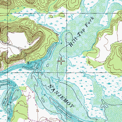 Topographic Map of Hill Top Fork, MD