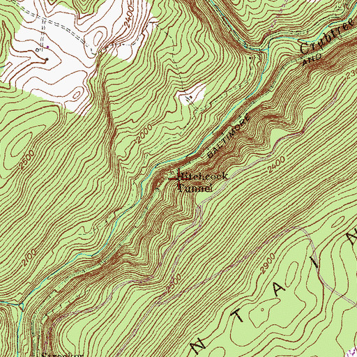 Topographic Map of Hitchcock Tunnel, MD