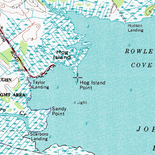 Topographic Map of Hog Island Point, MD