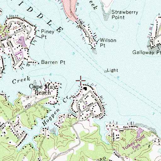 Topographic Map of Hogpen Creek, MD