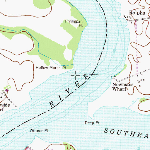 Topographic Map of Hollow Marsh Point, MD