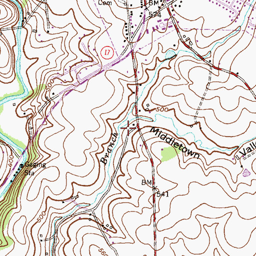 Topographic Map of Hollow Road Creek, MD