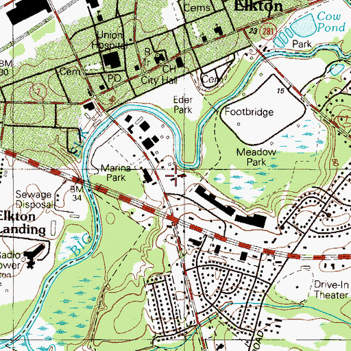 Topographic Map of Holly Hall, MD