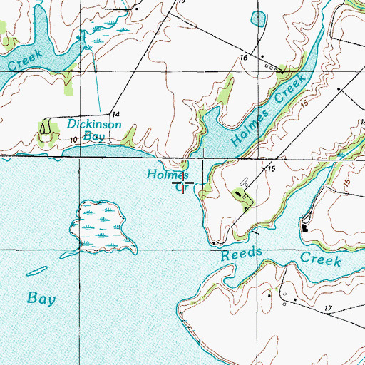 Topographic Map of Holmes Creek, MD