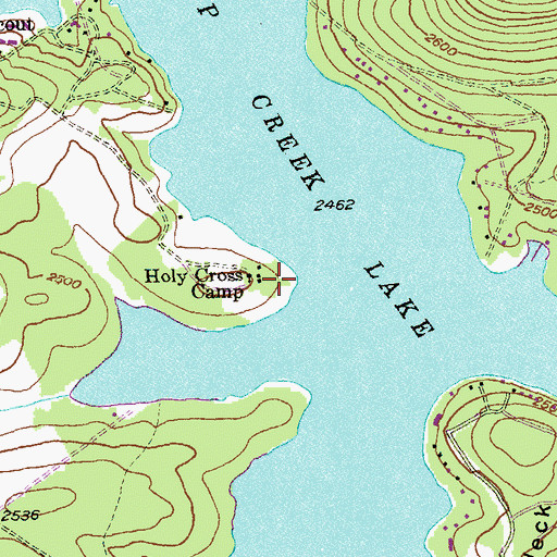 Topographic Map of Holy Cross Camp, MD