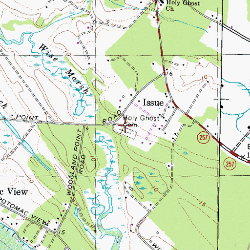 Topographic Map of Holy Ghost Cemetery, MD