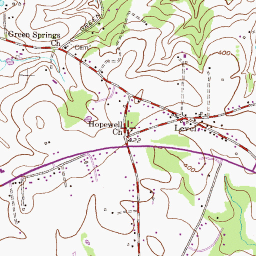 Topographic Map of Hopewell Church, MD