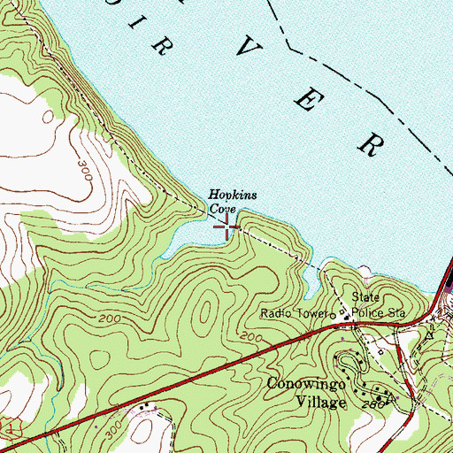 Topographic Map of Hopkins Cove, MD
