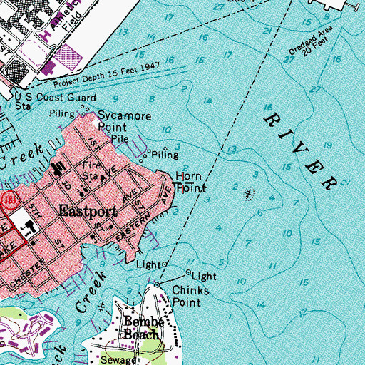 Topographic Map of Horn Point, MD