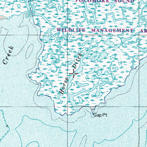Topographic Map of Horse Ditch, MD