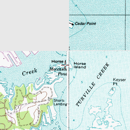 Topographic Map of Horse Island, MD