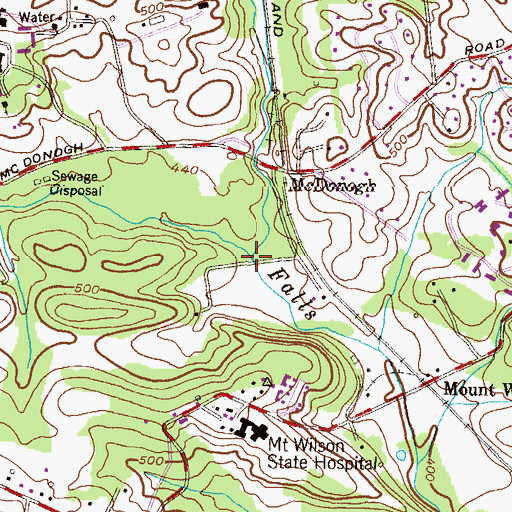 Topographic Map of Horsehead Branch, MD