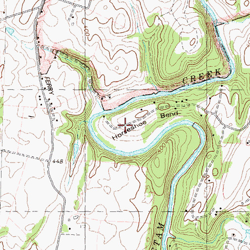 Topographic Map of Horseshoe Bend, MD