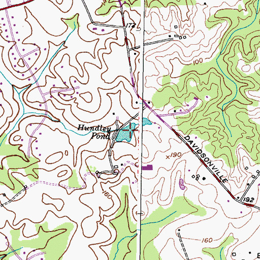 Topographic Map of Hundley Pond, MD