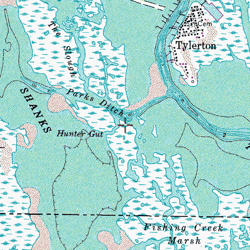 Topographic Map of Hunter Gut, MD