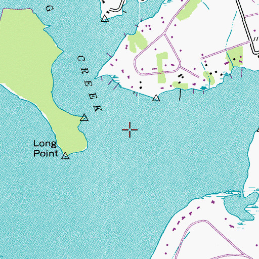 Topographic Map of Hunting Creek, MD